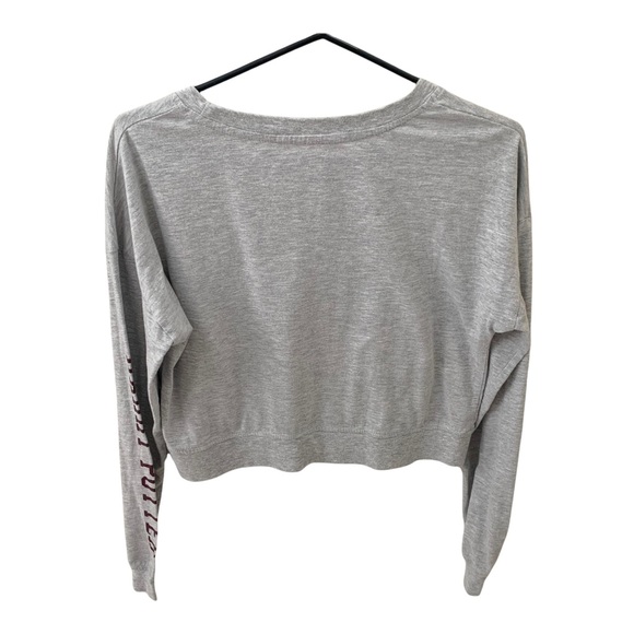 Harry Potter Gryffindor Grey and Maroon Long Sleeved Cropped Tee - Picture 2 of 8